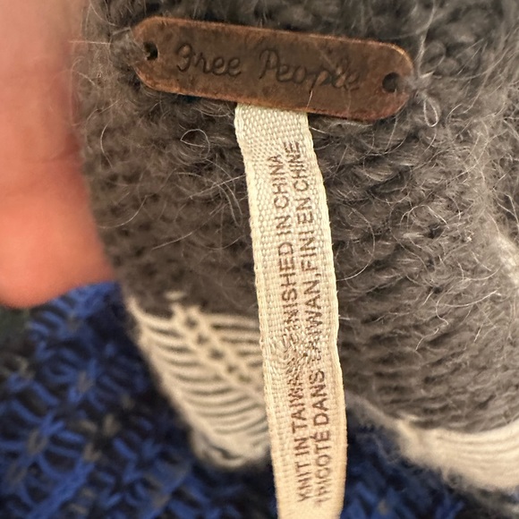 Free People Oversized Frosted Fair Isle Cardigan Jacket - Picture 10 of 10